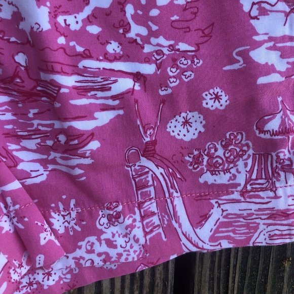 Lilly Pulitzer Shorts Skinny Dippin Sz 4 Callahan Womens Pink White RARE HTF - Picture 2 of 8